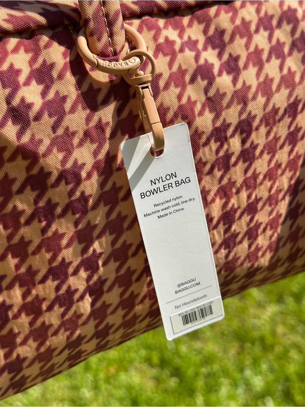 BAGGU Houndstooth Bowler Bag - Picture 3 of 3